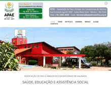 Tablet Screenshot of apaedevalinhos.org.br